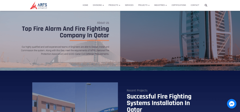 website agency portfolio Screenshot 2022 12 16 151541 AlRayyan Fire Systems