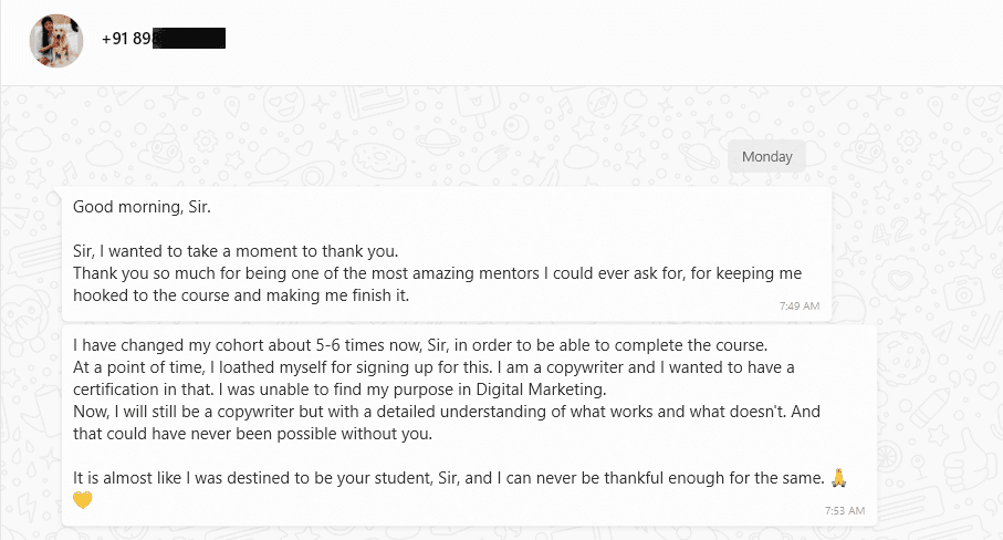 Digital Marketing Training Institute in Bilaspur Screenshot 2023 08 23 102127 Testimonial